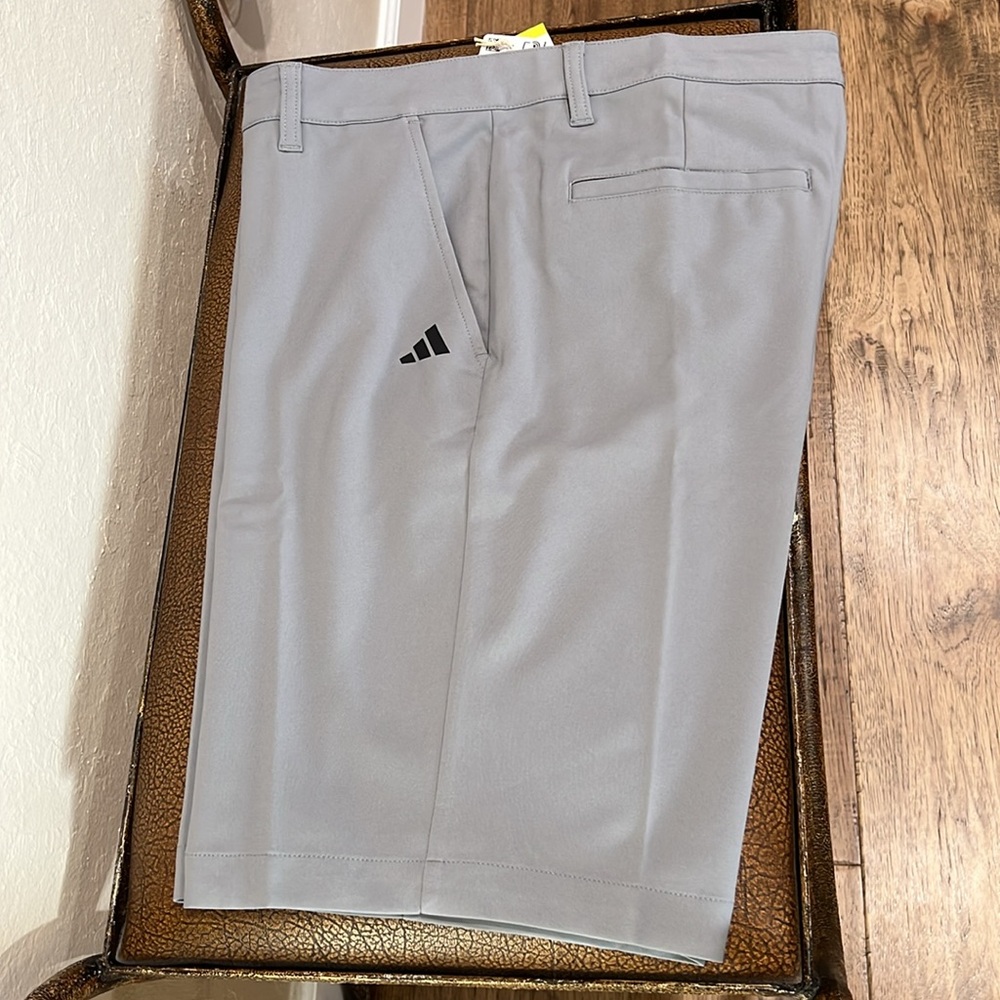 Brand New Adidas Gray with Black stripes Lightweight Stretch Golf Active Shorts! - Picture 4 of 8